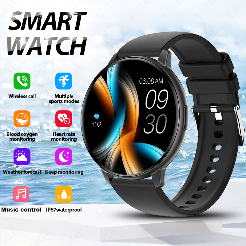 Watches Ladies Smartwatch - LIGE新型1.43インチBluetooth通話対応ファッションスマートウォッチ 男女兼用 AMOLED 466*466 HDピクセルディスプレイ スマートウォッチ