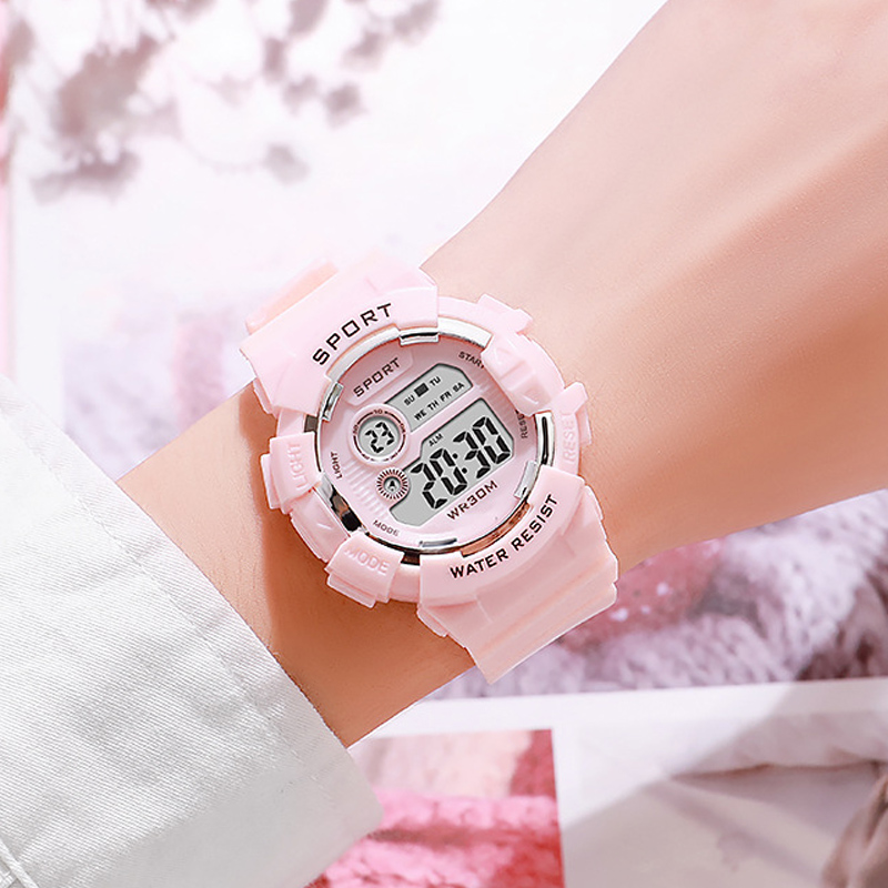 Smartwatch Watches For Kids - ファッションキッズ腕時計発光防水スポーツデジタル腕時計目覚まし時計腕時計少年少女学生スマート電子時計ギフト