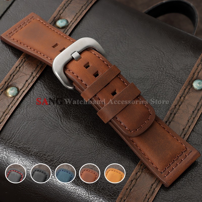 Smartwatch Vintage Watches For Women - 28 ミリメートルヴィンテージレザー時計バンドカーフスキン腕時計ブレスレットスマートウォッチストラップセイコー用ロレックスユニバーサルビジネス男性女性ベルト