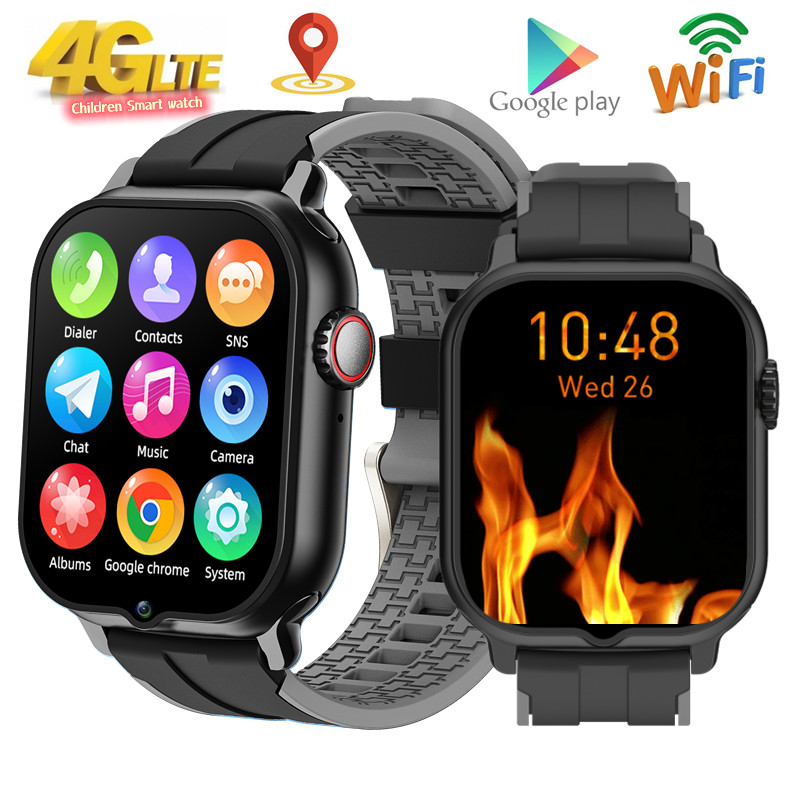 Smartwatch Watches For Kids With Gps - 子供用GPS付きスマートウォッチ,4g android 9.0モバイルデバイス,wifi付きGPSポジショニング,ビデオ通話,sos機能,男の子,女の子,歩数計2024