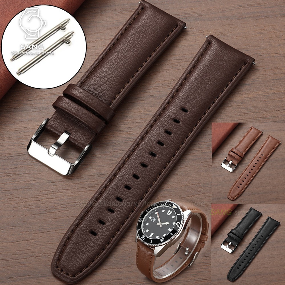 Smartwatch Vintage Watches For Women - オメガ、セイコー用 20/22mm レザー製腕時計バンド。スポーツ、ヴィンテージ、ブラウン、ブラック。男女兼用。スマートウォッチにも対応。