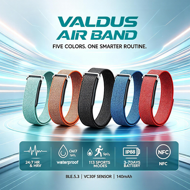 Smartwatch Watches Price - VALDUSエアバンドスマートブレスレット 男女兼用 心拍数 血圧 カロリー HRV