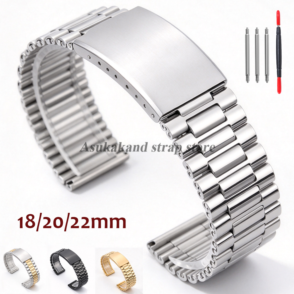 Watches Rolex Smartwatch - ロレックス、セイコー用 18mm、20mm、22mmの金属製腕時計バンド。ステンレススチール製で、男女兼用。スマートウォッチにも対応。腕時計アクセサリー。