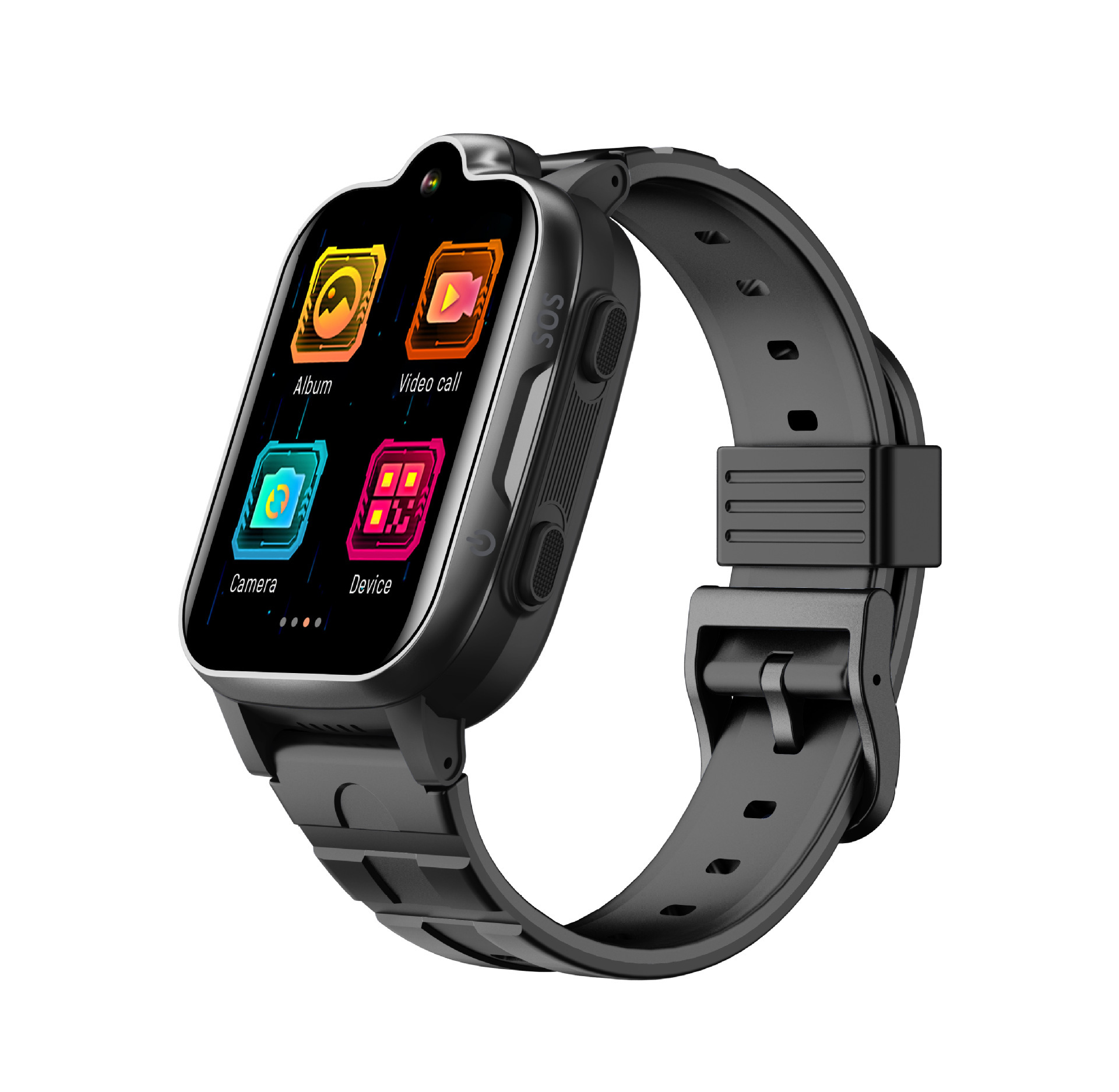 Smartwatch Watches For Kids With Gps - K15ビデオ通話キッズスマートウォッチ、写真撮影、IPX7防水、HDビデオ通話、4G通話、2.5D HD大画面、GPS位置情報キッズウォッチ