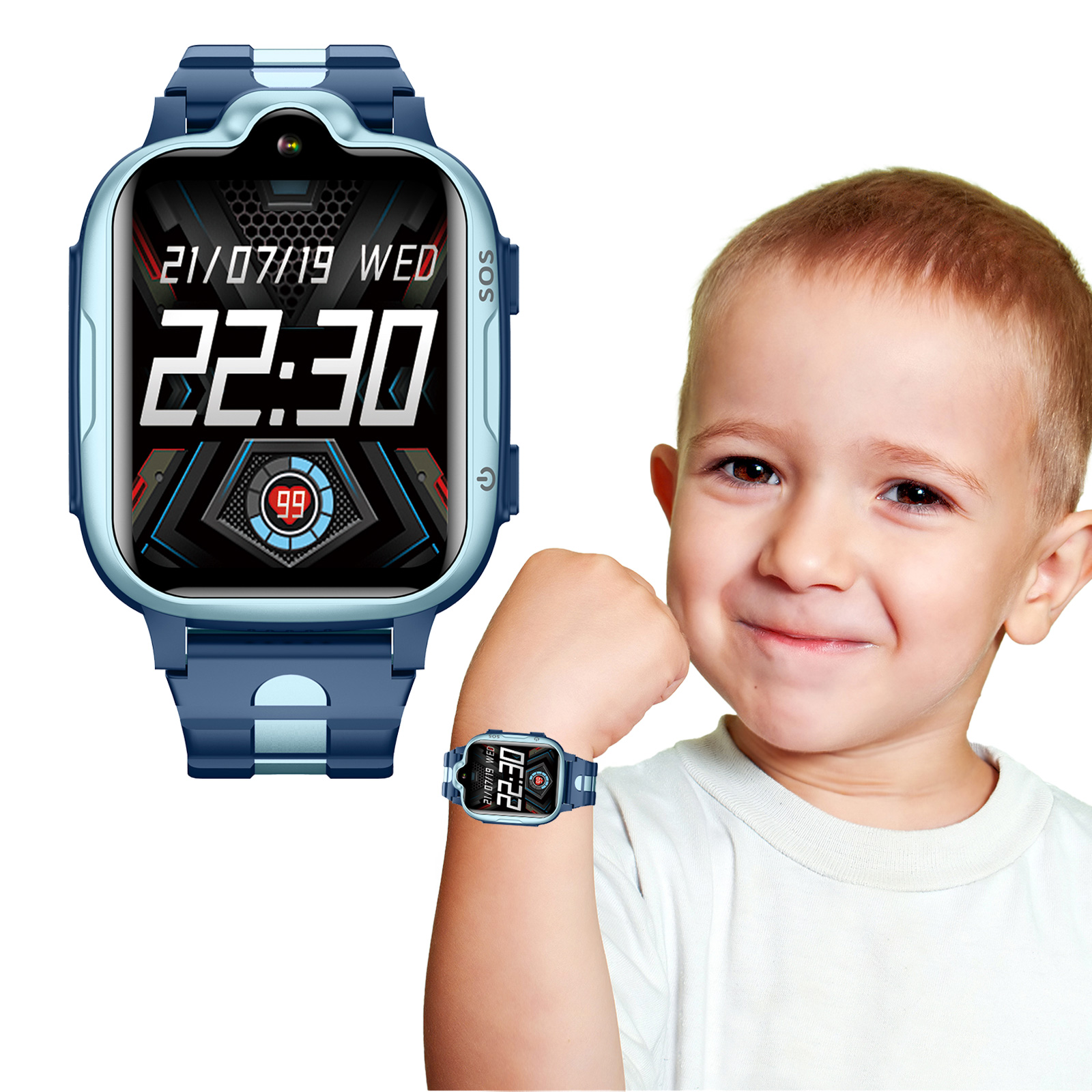 4G対応のスマートキッズウォッチ。ビデオ通話、音声チャット機 - Smartwatch Digital Watches For Kid Girl のレビューと価格