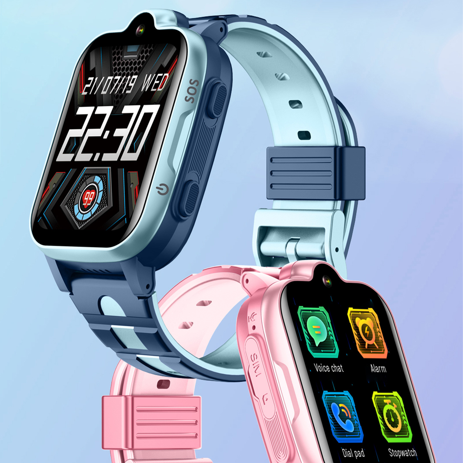 4G対応のスマートキッズウォッチ。ビデオ通話、音声チャット機 - Smartwatch Digital Watches For Kid Girl のレビューと価格