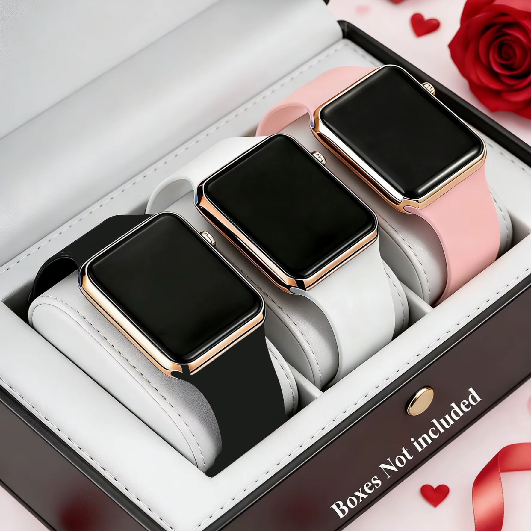 カップル向けの、キュートでスタイリッシュな電子腕時計3点セッ - Smartwatch Watches For Girls のレビューと価格