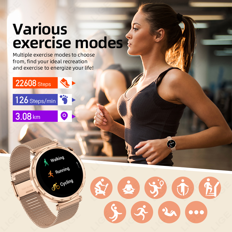 LIGE スマートウォッチ女性 Xiaomi スポーツフィッ - Watches Ladies Smartwatch のレビューと価格