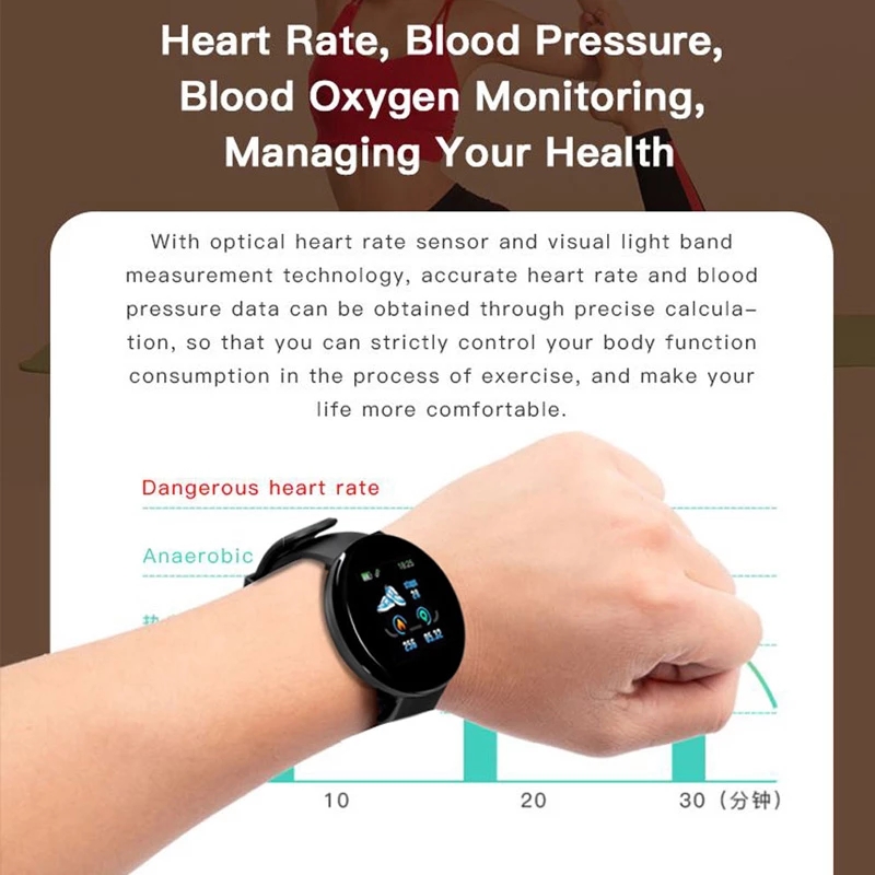 子供と女性のためのデジタル腕時計,血圧と心拍数を制御するスマ - Smartwatch Watches Price のレビューと価格