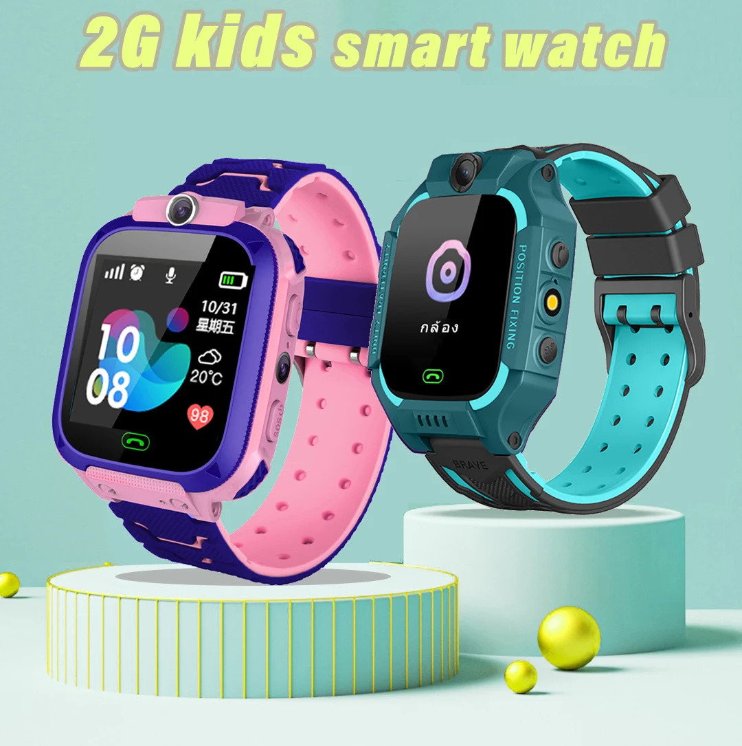 子供向けのコネクテッドウォッチq12,防水,2g,sos,通 - Smartwatch Watches For Kids のレビューと価格