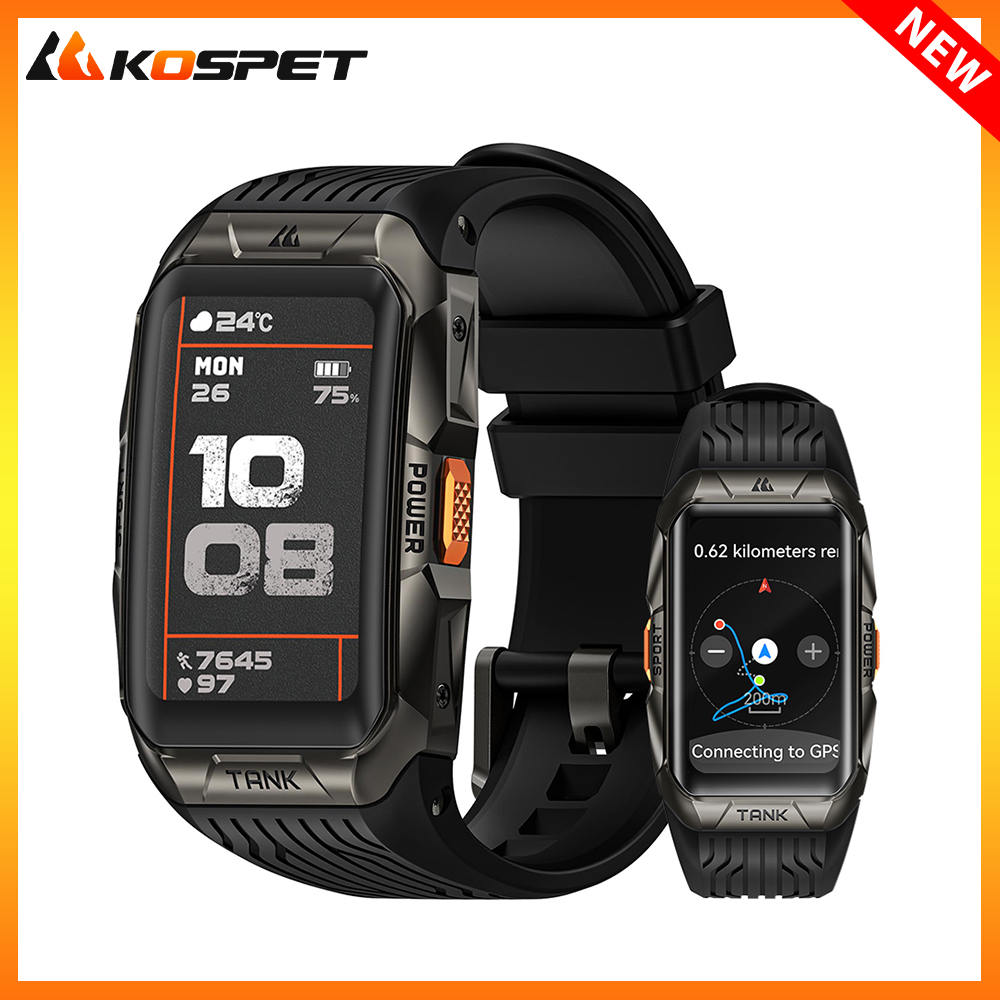 2025 KOSPET TANK X2 ウルトラスマートウォ - Altimeter Compass Watch のレビューと価格