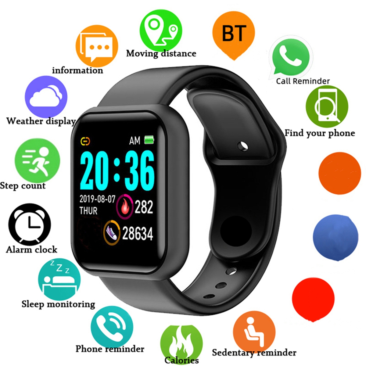 男性スマートウォッチカラースクリーン Bluetooth 女 - Smartwatch Watches Price のレビューと価格
