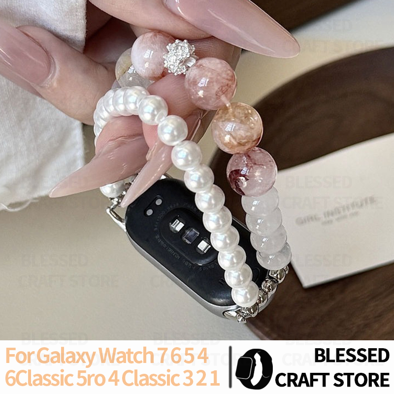 サムスンギャラクシーウォッチ7654 FE用天然クリスタルパ - Smartwatch Vintage Watches For Women のレビューと価格