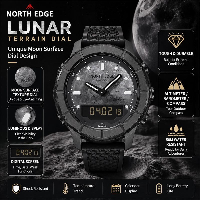 NORTH EDGE 2026 THARSIS メンズ カー - Altimeter Compass Watch のレビューと価格
