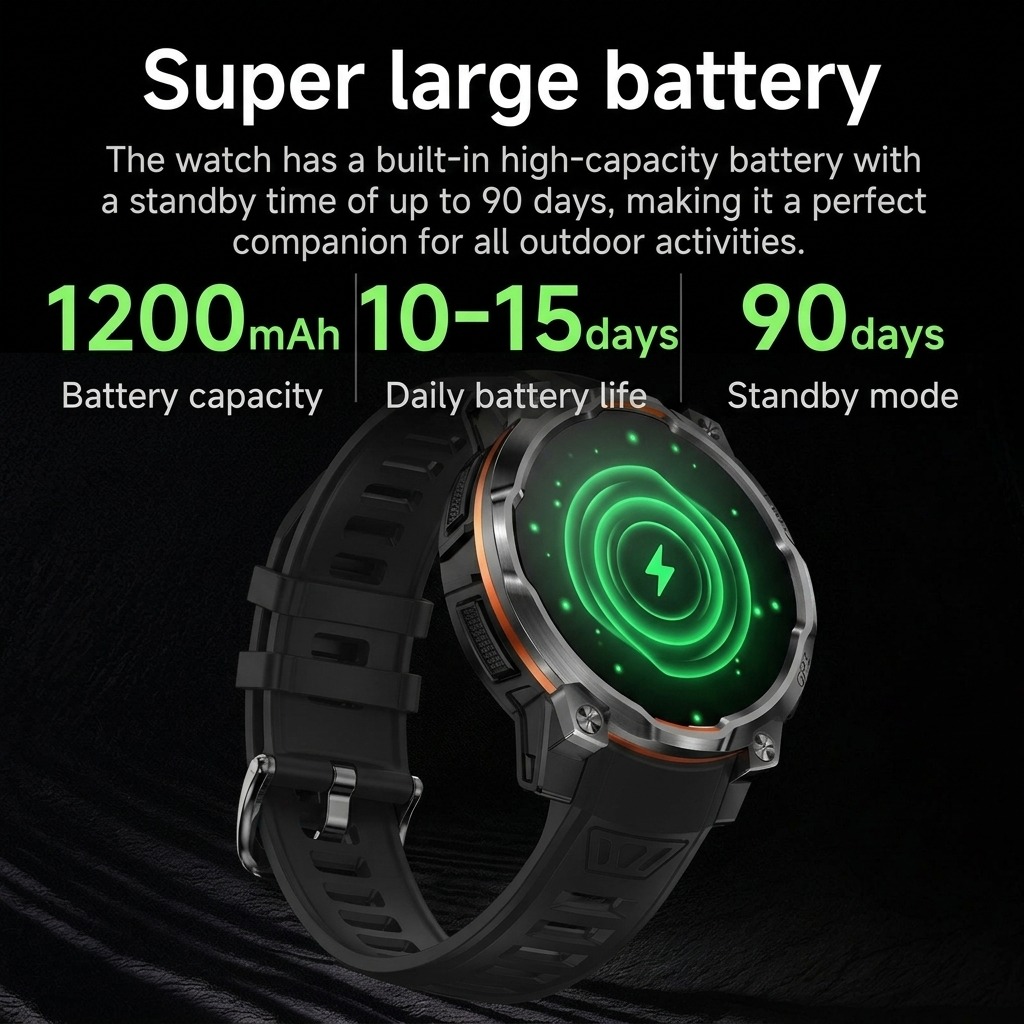 VWARウルトラスマートウォッチ、内蔵GPS、オフラインマッ - Watch Vs Smartwatch のレビューと価格
