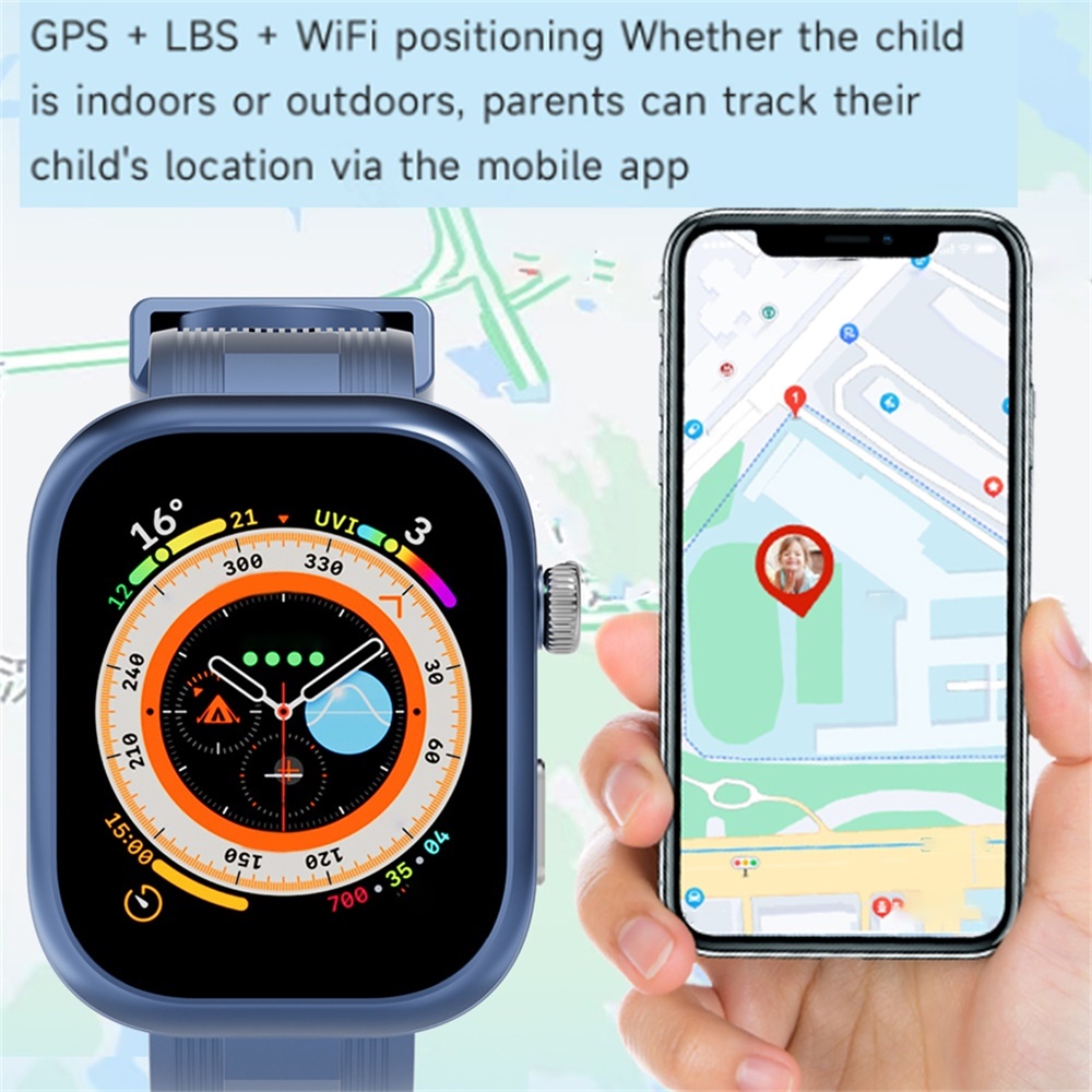 2.02インチ学生向けスマート電話腕時計 GPS回転カメラ  - Smartwatch Watches For Kids With Gps のレビューと価格